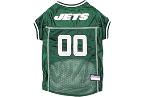 PETS FIRST NFL New York Jets Dog Jersey, Size: XX-Large. Best Football Jersey Costume for Dogs & Cats. Licensed Jersey Shirt.