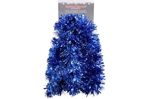 Christmas Concepts® 3m / 9.8ft Grueso/Oropel Fino - Decoración navideña - Oropel (Azul)