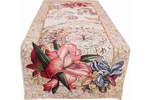 GIURI TESSUTI - RUNNER Centrotavola in tessuto Gobelin Jacquard, Realizzato a mano in Italia (RUNNER - SAPHIRA)