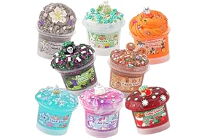 OKAYBEE 8er Textures Schleim Set für Kinder, Slime Variety Pack Different Textures, inklusive Butter Slime, Cloud Slime, Water Slime & Bingsu Slime, Schleim Party Geschenke für Mädchen & Jungen Von 8–12