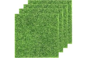 ChAusa 4 Stück Miniatur Garten Deko, Kunstrasen Miniaturgarten, Mini Gartenmöbel Deko, Mikrolandschaft, Feengarten Dekoration, Anwendbar auf Miniatur-Ornament, Garten, Puppenhaus 15x15cm