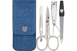 DREI SCHWERTER Tres Espadas, Exclusivo 4 Juego de manicura – Pedicura – Juego de cuidado de uñas/funda, fabricado en Solingen, varios diseños