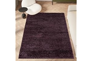 homeart Area Rug - Super Soft Shaggy Rugs For The Living Rooms, Bedrooms And Kitchen - Modern, Easy To Clean Carpet - 80x150 cm, Lavender Purple
