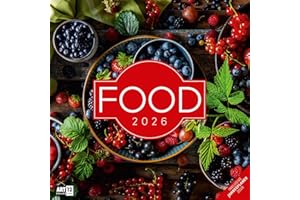 Food Broschürenkalender 2026 - 30x30 - Art12 | Stilvoller Küchen-Kalender im schlanken Hochformat (aufgeklappt 30x60 cm) | mit Eintrage-Kalendarium