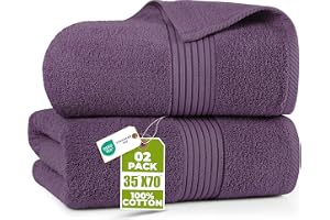 Utopia Towels - Lyxig extra stor badhandduk 2 Pack - 100% kammad ringspunnen bomull, extremt mjuk och högabsorberande, tjocka