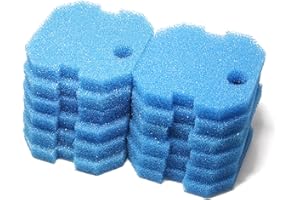 LTWHOME Sin marca Estera de Filtro Esponja de filtrado Gruesa Azul de reemplazo para Eheim Professional 2222/2324 y Experience 150/250/250T (12 Piezas)