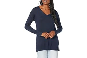 Amazon Essentials Mujer Jersey Tipo Túnica Ligero de Manga Larga y Cuello en Pico (Disponible en Tallas Grandes)