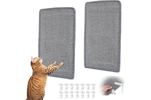 Rubessia 2 Stück Kratzmatte Katze, Katzenkratzbretter Sisal, Kratzbretter Katzen Widerstandsfähig, Kratzpads für Katzen, Katze Kratzschutz, Katzenkratzmatte, für Sofa Möbel Tür Kratzschutz 25×50cm