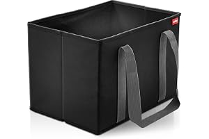 achilles Set med 3 varukorgar med förstärkt botten, Shoppingkassar, Vikförpackning, Bärkorg, Shoppingkasse, Kundvagnslåda, Sv