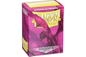 Arcane Tinmen ART11026 Dragon Shield Standard Sleeves Nein Matte Size 100pk-Magenta, Multicoloured, 100 Count
