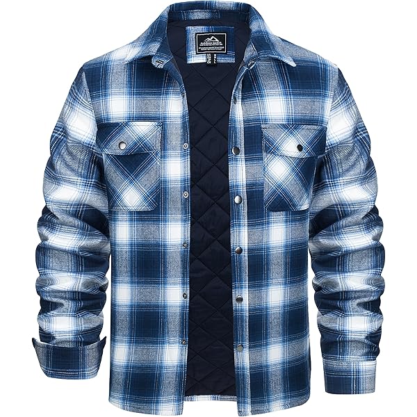 Xnova Flanellen overhemd voor heren, lange mouwen, geruit, casual ritssluiting, capuchonjas, fleecevoering, warme jas, gevoerd overhemd met zakken voor de winter in de herfst, Oranje, XL