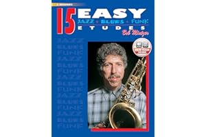 15 easy jazz blues funk etudes, eb instruments: E-Flat Instrument, Book & Online Audio