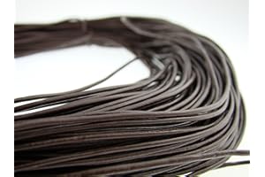 ‎ESNADO esnado Lederschnur Rund - 1,5 mm. Braun. 25 Meter | ECHTES Leder | pflanzlich gegerbt | ideal für die Herstellung von Schmuck und Armbändern, Basteln oder Dekorieren, DIY-Projekte, Mittelalter