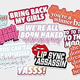 Drag Race Laptop Sticker Pack - Drag Race Gifts - Drag Queen Stickers for Phones and Water Bottles