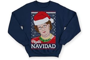 Sanfran Clothing Phyllis Navidad Top Funny Christmas Xmas Office Michael Scott Dwight Jumper Sweater