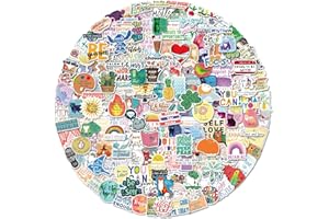 FOCRI Positive Inspirational Words Stickers, Pack of 200 Vision Board Motivational Quote Decal Packs for Teenagers, Adults, Teachers, Planner, Waterproof Stickers for Water Bottle, Laptop, Guitar