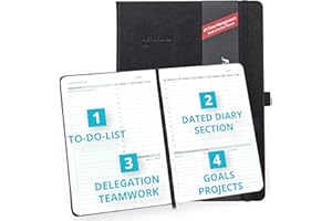 Action Day 2024 Weekly Planner - Effective Planning System to Increase Productivity,To-Do List,Weekly Goals,Projects,Dated Daily Diary,Yearly & Monthly overview, Notes Pages (8x11 Inch - Black)