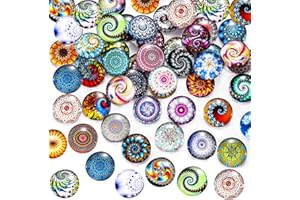 DXRPO 60 pietre colorate di babbano, 25 mm, pietre di vetro colorate con 60 fogli, autoadesive, pietre di babbano colorate, pietre di vetro decorative per fai da te, collane, ciondoli, per la