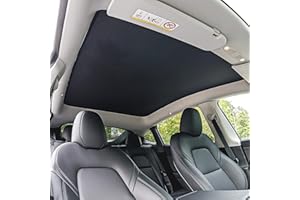 ‎TESVOLUTION Tesvolution® Sonnenschutz für Tesla Model Y - Sonnendach als Faltbarer Hitzeschild und UV Schutz für Glas Dach Sonnendblende für vorne und hinten