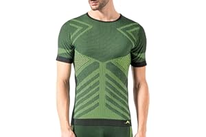 Risalti Maglia Termica Uomo Manica Corta Energy - Maglia Tecnica Uomo Traspirante, Intimo Termico Senza Cuciture