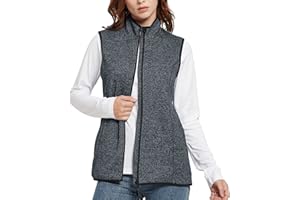 Triple Moon Gilet polaire pour femme - Veste d'extérieur sans manches - Pour la course, la randonnée, le camping, les loisirs, la maison