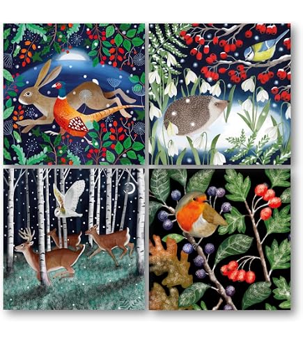 Tracks Publishing Biglietto Di Natale – Pettirossi Sulla Neve – 176x126 Mm, Ecologico, Con Busta