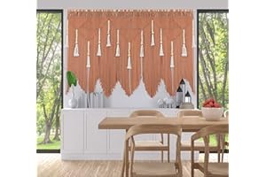 HOLAVIDA Woven Macrame Wall Hanging, Bohemian Geometric Decor Handmade Tassel Tapestry for Home Wall Decoration(Wood Dowels Not Included, 167cm×112cm)