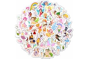 PADABAYKA Pegatinas de Hadas y Calcomanías para Portátiles, Decoraciones para Fiestas de Cumpleaños de Hadas, Temática de Fiesta de Hadas, Regalos de Hadas, Suministros para Fiestas de Hadas - Fairy Stickers