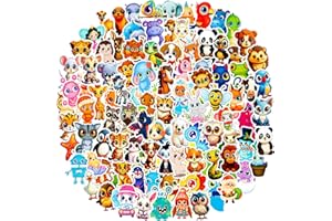 KEDIKAMODI Aufkleber 100 Stück Cartoon Kawaii Cute Tiere Sticker Set, Wasserdicht Vinyl Sticker, Spaß Tiere Mix Thema, Sticker für Laptop Skate Scrapbook PC Trinkflasche Macbook Handy Planner Koffer Journal etc