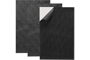 AHQiZFX 3Pcs Canvas Repair Patch, 8×12 Inch Canvas Repair Tape, Waterproof Self-Adhesive Fabric Repair Patch for Tents, Boat Cover, Pop Up Canopy, Patio, Bags, Cover (Black)