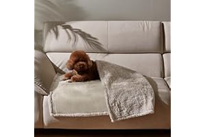 KRITTER PLANET Manta Impermeable a Prueba de orina para Perros, sofá Cama para Mascotas, Manta de Lana Sherpa para Cachorros y Gatos, Protector de Asiento de Coche, Manta a Prueba de derrames para Perros Grandes,