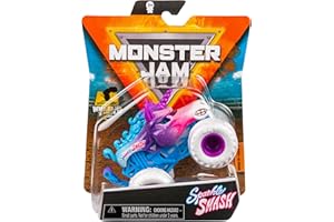 Monster Jam 2021 Spin Master 1:64 Diecast Monster Truck z paskiem Wheelie: Szalone stworzenia Sparkle Smash