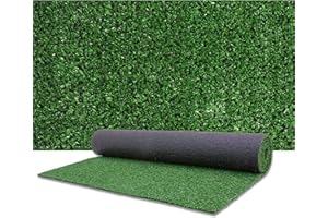 Baroni Home Rotolo di Erba Sintetica 10x1 m, Altezza 7 mm, Verde Naturale, Erba in PE, Fondo Drenante in PP, Alta Densità Fili/m², Resistente e Sicura per Animali, per Giardini, Terrazzi, Piscine