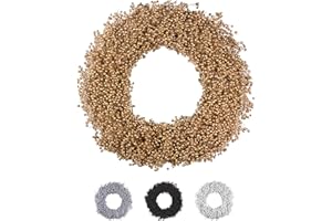 PHILARO Flachskranz Ø 40cm Gold - kein Plastik I Trockenblumen Premium Qualität aus Europa - Trockenblumenkranz - Türkranz - Tischkranz - Wandkranz - Flachskranz