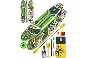 BAX ASTRONAVE Tavola da surf gonfiabile SUP completa paddleboard accessori pompa a mano pagaia regolabile borsa impermeabile