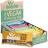 BodyMe Barrette Proteiche Vegan Bio | Scatola Mista | 12 x 60g Barretta Proteica | Snack Senza Glutine | 16g Proteine Vegane 