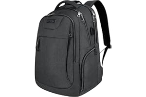 KROSER Sac à Dos pour Ordinateur Portable pour 17.3 Pouces Grand Sac avec Anti-vol Imperméable Sac Décontracté pour Voyage/Affaires/Collège/Homme/Femme