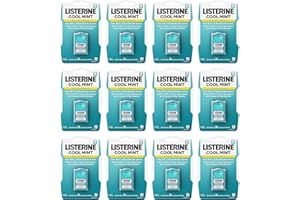 Listerine Cool Mint PocketPaks Portable Breath Strips for Bad Breath, Fresh Breath Strips Dissolve Instantly to Kill 99% of Bad Breath Germs* On-The-Go, Cool Mint, 24-Strip Pack, 12 Pack