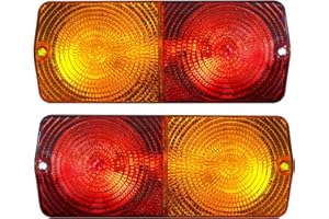 BAJATO Tractor Rear Tail lamp Stop Flasher Light Flat Base Set of 2 (Rh+LH)