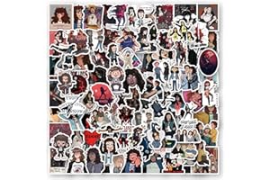 Yangsiw 50Pcs Eddie Munson Aufkleber Pack, Stranger Things 4 American TV Show Aesthetic Stickers für Laptop, Fahrrad, Gitarre, Gepäck, Handy, Computer, Skateboard…