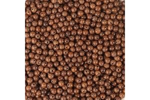 DAHI - Perline di legno circa 800 pezzi, perline in legno 6 mm, perline per la creazione di gioielli fai da te (6 mm)