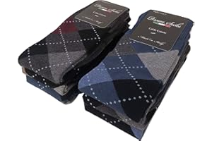 DREAM SOCKS 6 PAIA di calze calzini UOMO LUNGHE caldo cotone elasticizzate,100% Made in Italy,vari assortimenti
