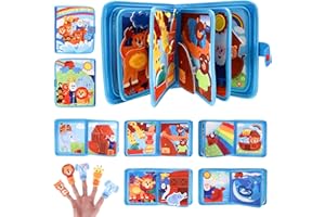 Busy Board Montessori Spielzeug Quiet Book ab 1 2 3 Jahre mit Zoo Theme 18 Klassische Aktivitäten für Frühe Bildung Activity Board für Jungs Mädchen Kleinkinder Geschenke Geburtstag Spielzeug