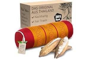 ‎LIVASIA livasia Extra Long Neck Support Pillow, Neck Pillow, Sofa Cushion Pattern, Leg Support Pillow, Kapok, Armrest Pallet Furniture, Garden and Balcony, Handmade, Diameter 17 x 56 cm