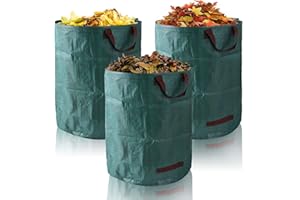 FORMIZON Sacco da Giardino, 3X 272L Sacchi Verde Giardino, Sacchi da Giardinaggio Professional, Sacchi Giardinaggio per i Rifiuti da Giardino (A)