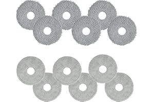 JoyBros Lot de 12 Serpillères pour Dreame L10s Ultra Gen 2, L10s Pro Ultra Heat L20 Ultra X30 X40 L40 Ultra Chiffon Lingette Lavette