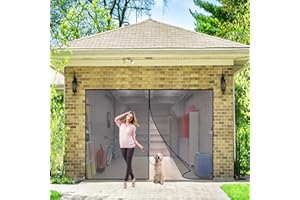 AMZBSGD Moustiquaire Pour Porte Magnétique Ultrarésistante 205x210 cm Anti Insectes, avec Fermeture Aimantée Garde l'Air Frais à l'Intérieur et les Insectes à l'Extérieur - Noir H