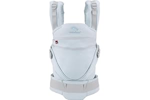 manduca XT > Monochrome Arctic < Baby and Child Carrier with Adjustable Seat, No Infant Insert Needed, Organic Cotton, Grows with Your Baby from Birth to Toddler (3.5-20kg), Blue