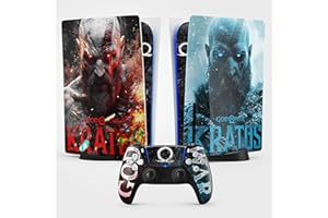 FFRAME PS5 Kratos Sticker, Playstation 5 Gaming Sticker, Consola y Mando, Standard Edition Disc, Kratos Skin (1 Mando)