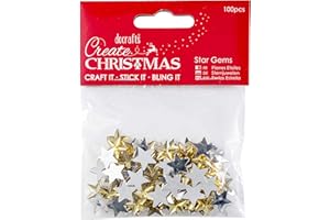 Papermania Create Christmas Adhesive Gems 100/Pkg-Gold